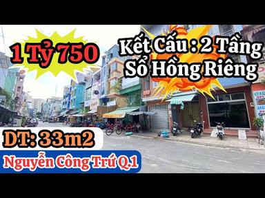 1 Tỷ 750 | Bán Nhà 2 Tầng Sổ Hồng Riêng Đường Nguyễn Công Trứ Q1 | Tặng Toàn Bộ Nội Thất Mới 100%