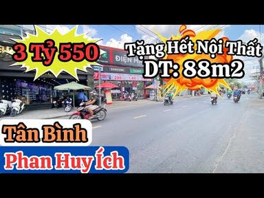 3 Tỷ 550 | Bán Nhà Siêu Rộng Đường Phan Huy Ích | Vị Trí Đẹp Chủ Nhà Tặng Hết Nội Thất