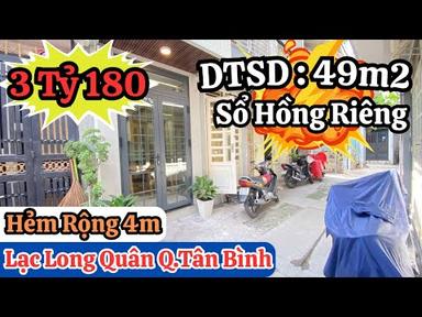 3 Tỷ 180 | Bán Nhà 3 Tầng DTSD 49m2 Đường Lạc Long Quân | Tặng Toàn Bộ Nội Thất