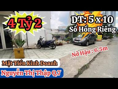 Hàng Hiếm Giá Rẻ | Bán Đất Sổ Hồng Riêng Mặt Tiền Nguyễn Thị Thập Quận 7 | Tặng GPXD 4 Tầng